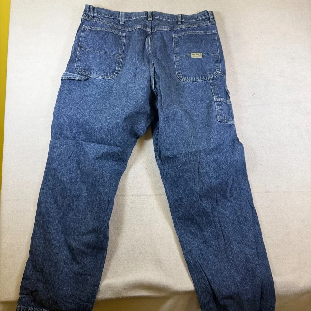 Wrangler WRG Jean Co Mens Carpenter Pants 40x32 Blue Denim Relaxed Fit 7SEDDV